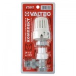Кран с термоголовкой д/рад. угловой 1/2" Valtec (шт.)