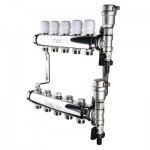 Коллекторная группа НЕРЖ, в сборе, 1" х 6 вых. Евроконус 3/4" (к-т.)