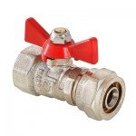 Кран шаровый под обжим 16х1/2" вн.резьба бабочка (шт.) Кран шаровый под обжим 16х1/2" вн.резьба бабочка (шт.)