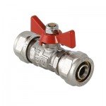 Кран шаровый под обжим 16х16 бабочка (шт.) Кран шаровый под обжим 16х16 бабочка (шт.)