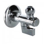 Кран шаровый угловой с фильтром для подключения смесителя 1/2"хМ10 (шт.)