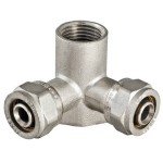 Тройник установочный 16x1/2" обжим (шт.)