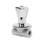 Вентиль проходной LUX п/штукатурку с мет. ручкой 20 EKOPLASTIK (шт.)