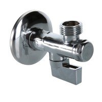 Кран шаровый угловой c фильтром для подключения WC 1/2"х1/2" нн (шт.)