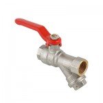 Кран шаровый 1/2" с фильтром ручка Valtec-Base (шт.) Кран шаровый 1/2" с фильтром ручка Valtec-Base (шт.)