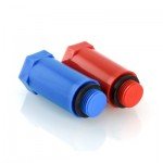 Пробки с резьбой длинные 1/2" (комплект) - синяя+красная (шт.)